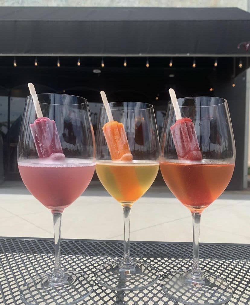 Cocktails with popsicles